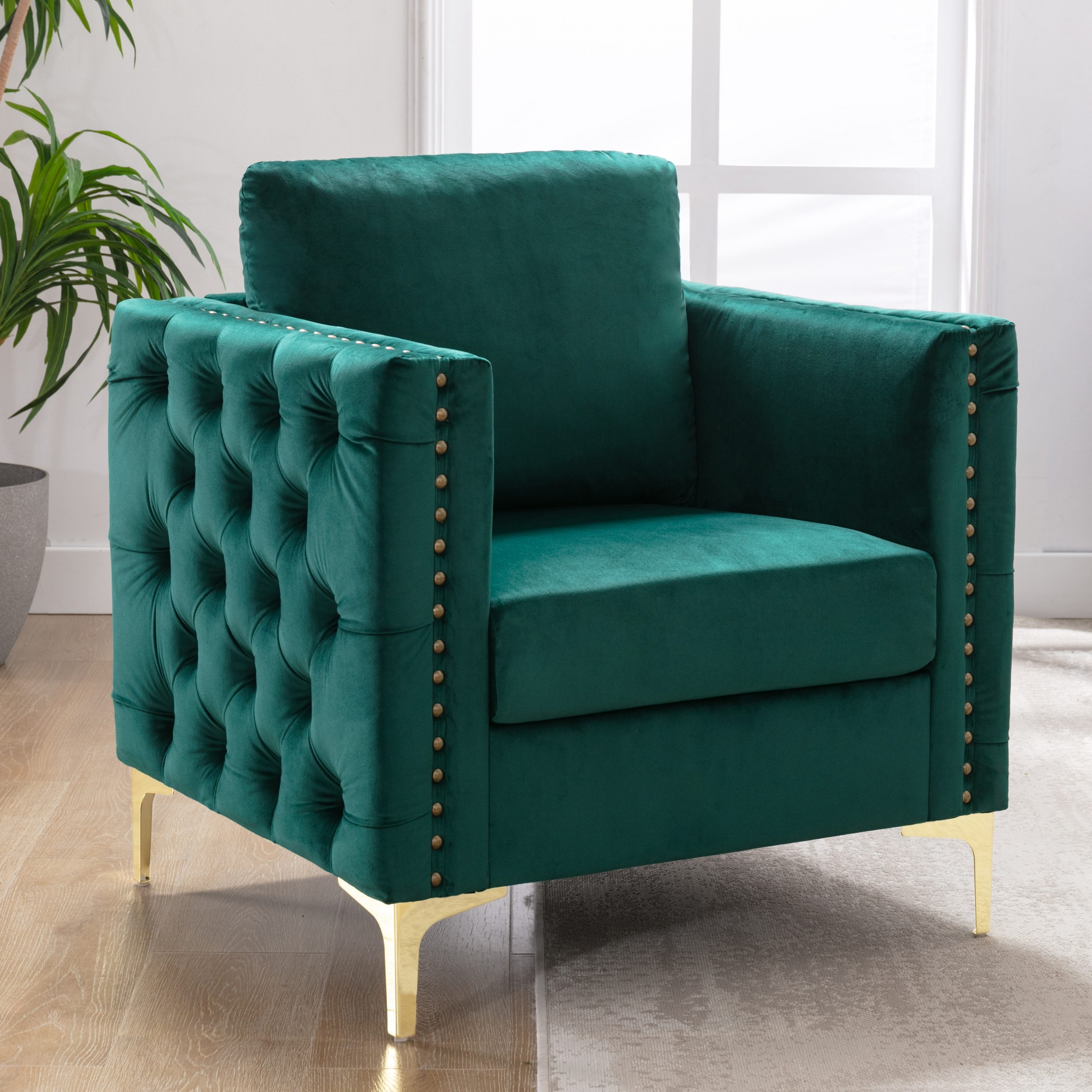 Modern Tufted Button Accent Chair - PP281169AAG