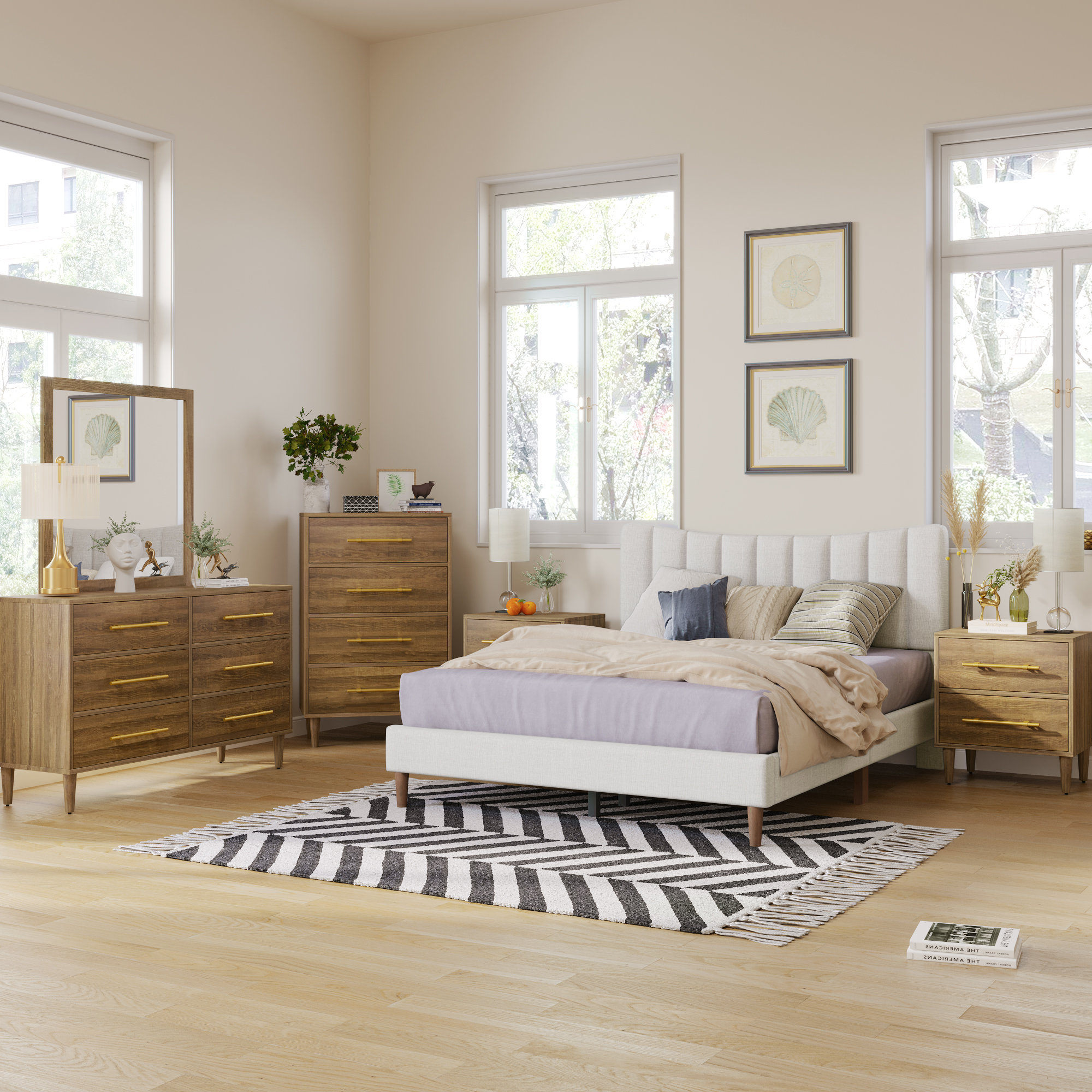6-Pieces Wooden Bedroom Set - BS600440AAC