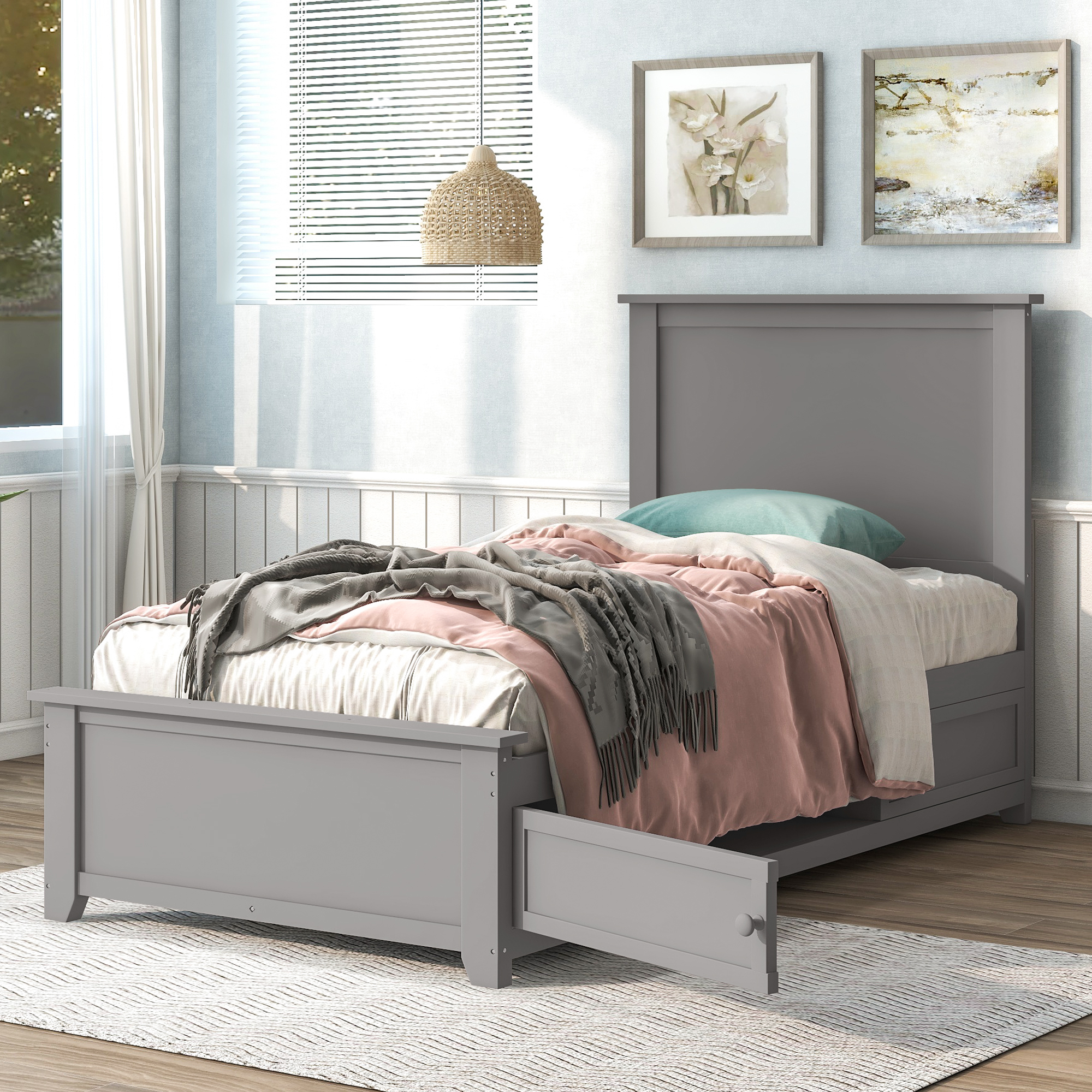Twin Platform Bed Frame With Storage - BS287164AAK