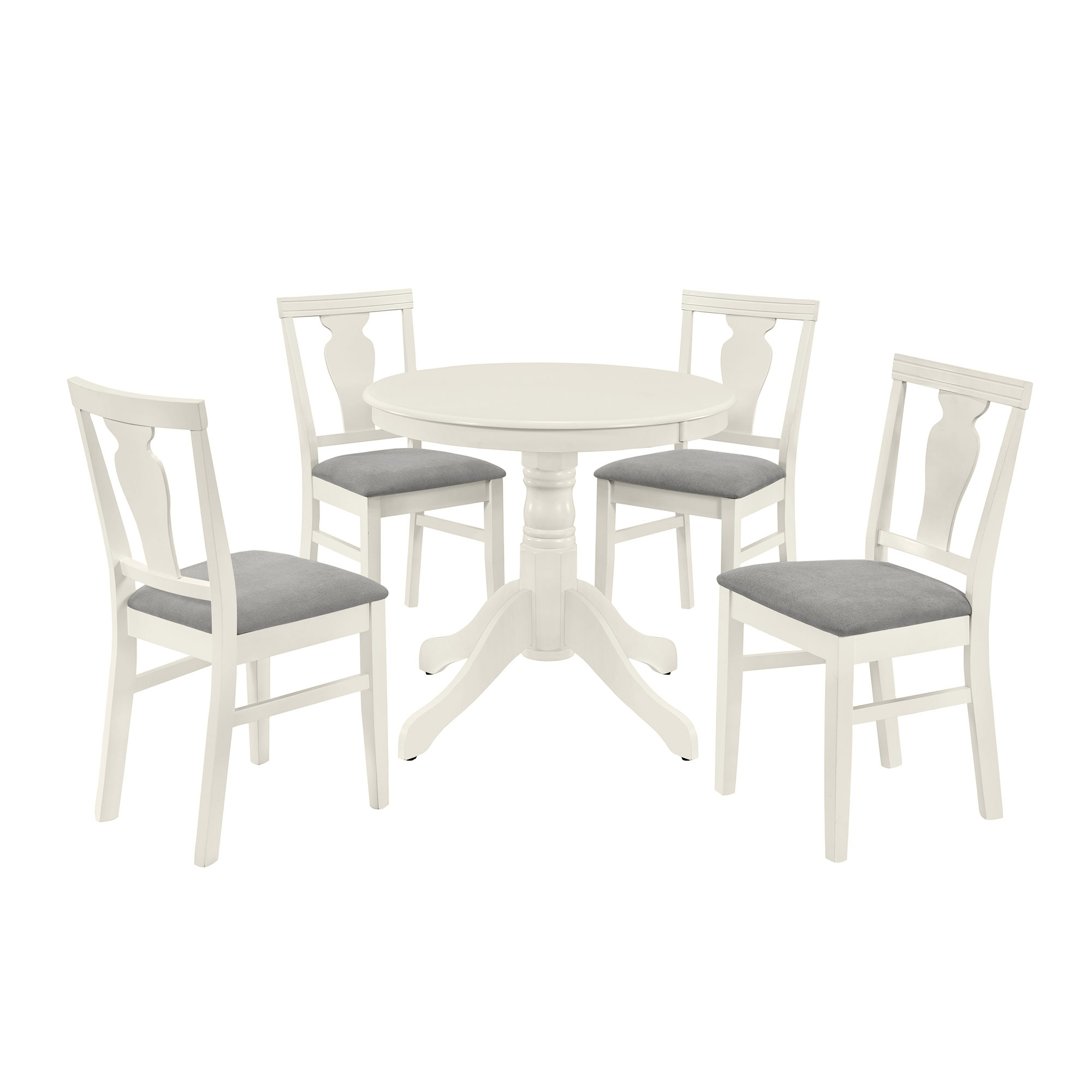 Mid-Century Wood 5-Piece Dining Table Set - SH000221AAK