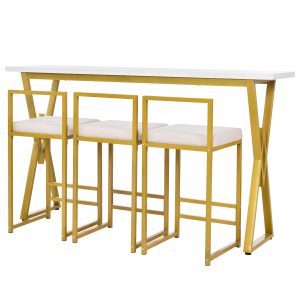 Modern 4-Piece Counter Height Dining Table Set - WF294684AAG