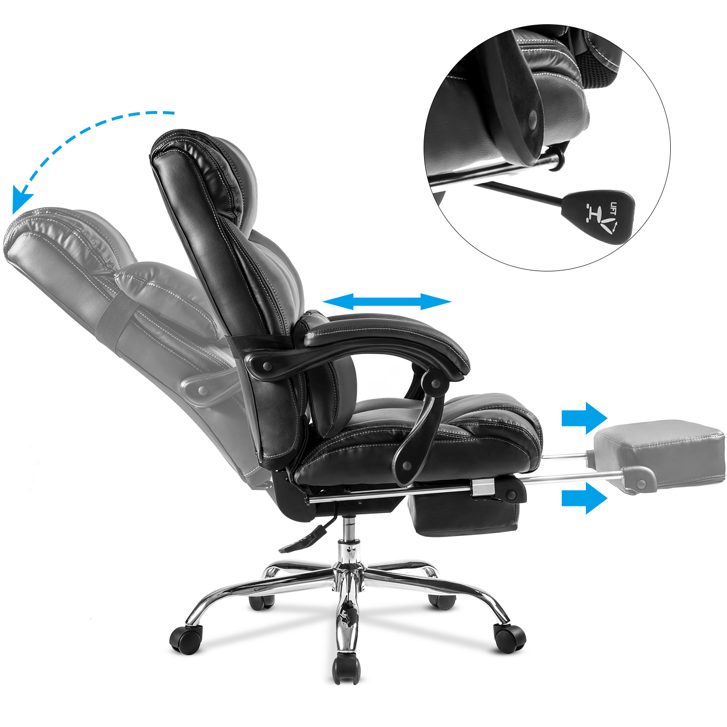 High Quality PU Leather Office Chair - PP191623AAB