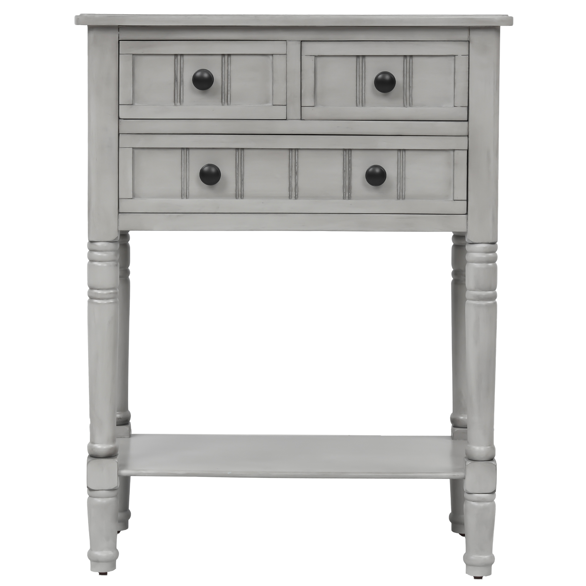 Narrow Console Table With Three Drawers And Bottom Shelf - WF192646AAN