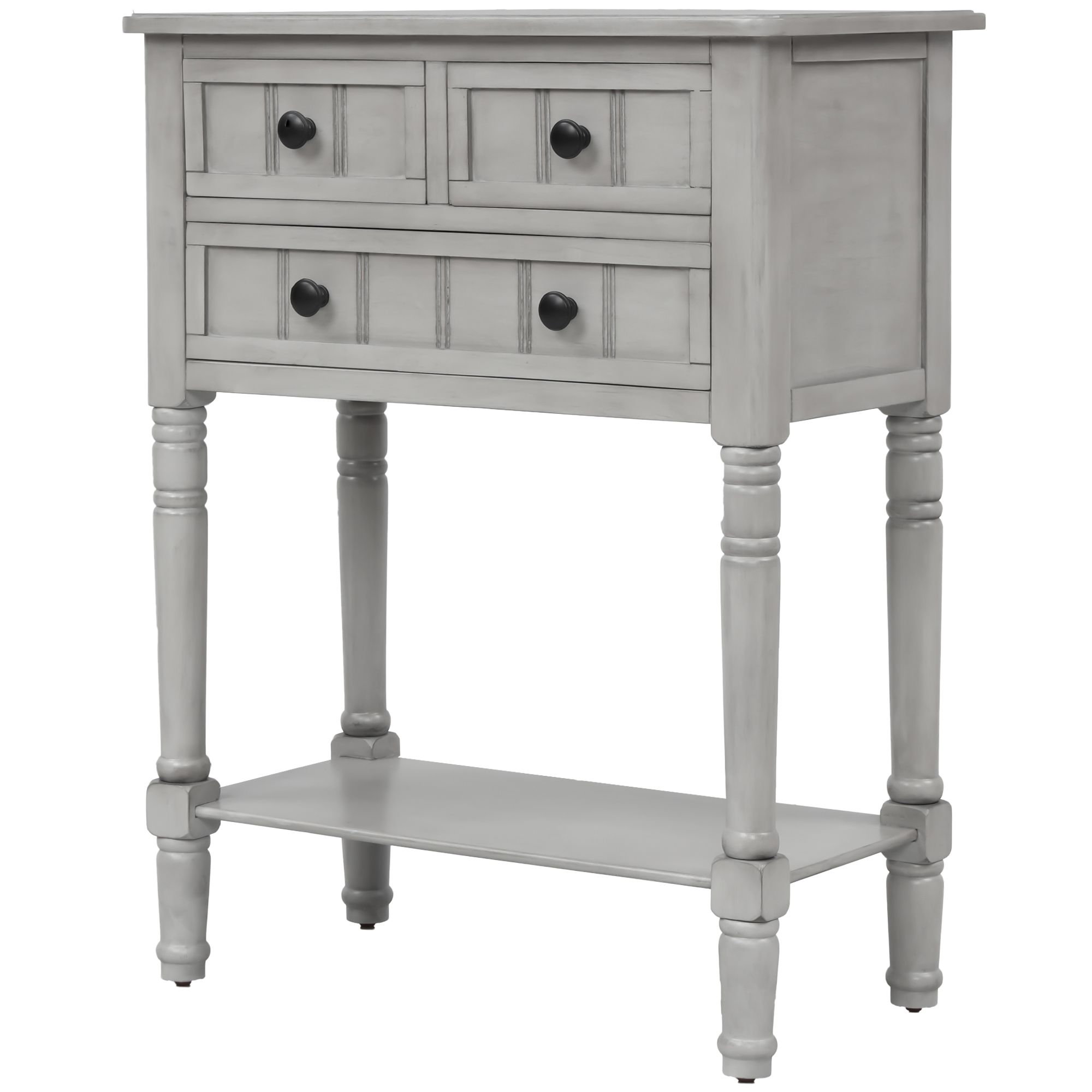 Narrow Console Table With Three Drawers And Bottom Shelf - WF192646AAN