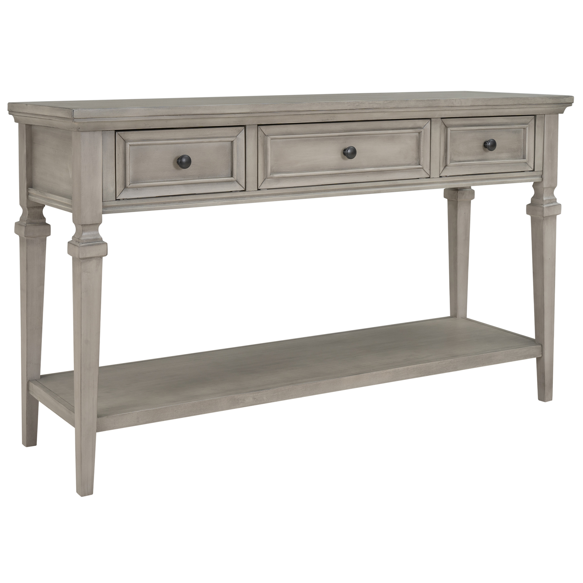 Classic Retro Style Console Table With Three Top Drawers And Bottom Shelf - WF199599AAE