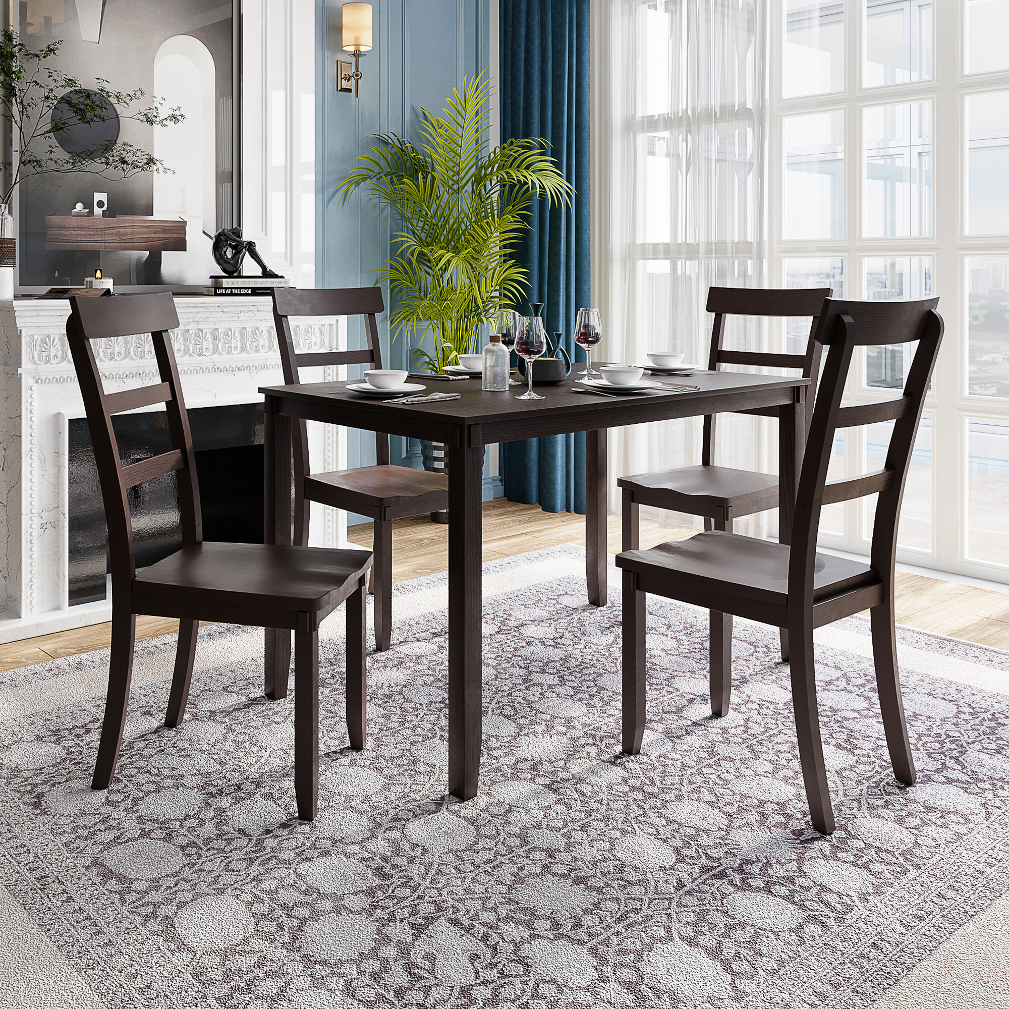 TREXM 5-Piece Kitchen Dining Table Set - ST000015AAP