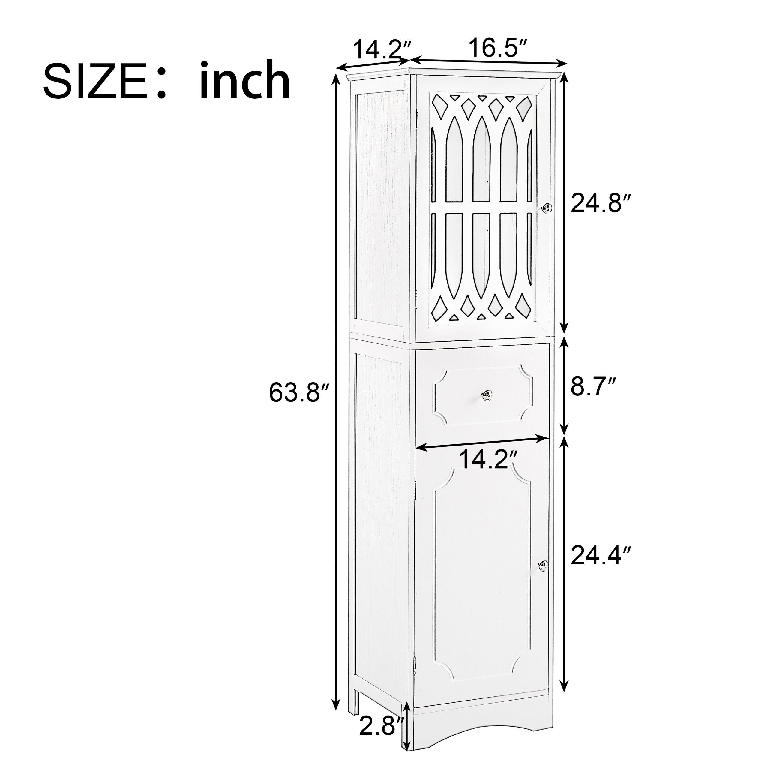Freestanding Storage Cabinet With Drawer And Doors - WF289427AAG
