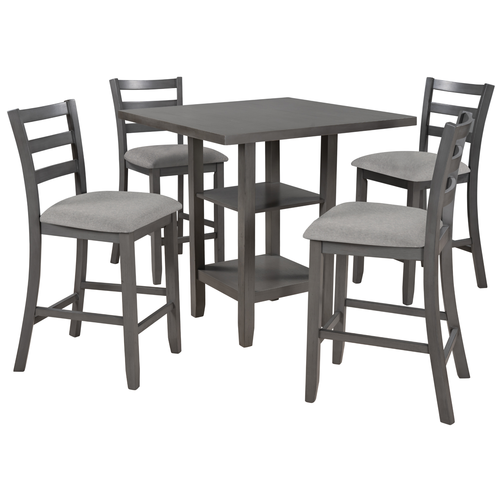 Wooden 5-Piece Counter Height Dining Set - ST000034AAE