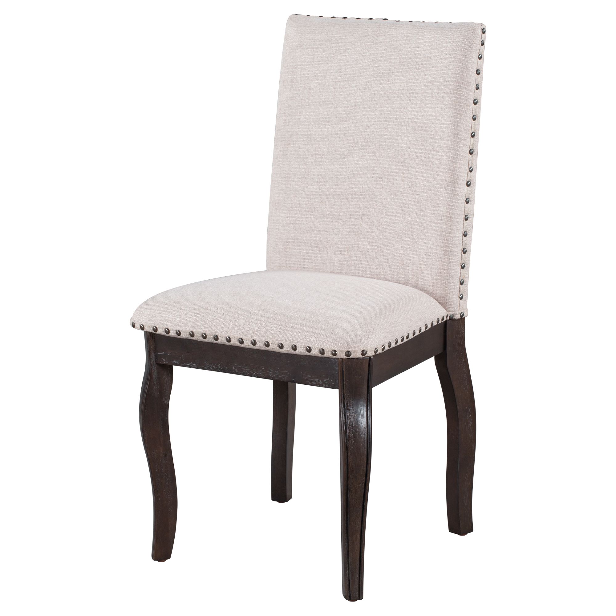 Wood Upholstered Fabric Dining Room Chairs with Nailhead - WF291264AAP