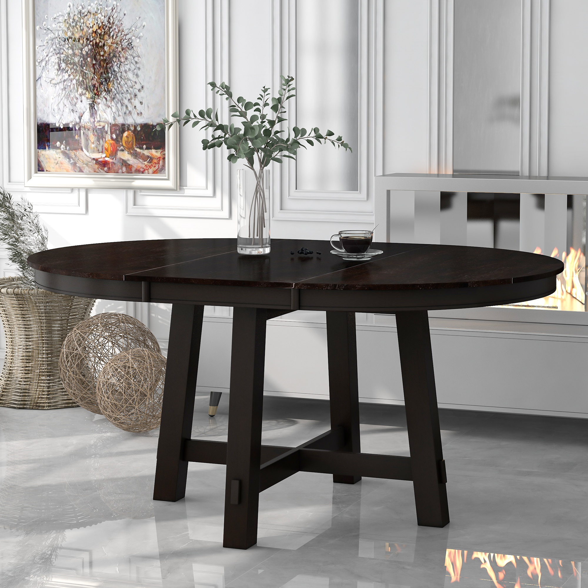 Farmhouse Round Extendable Dining Table - WF291263AAP