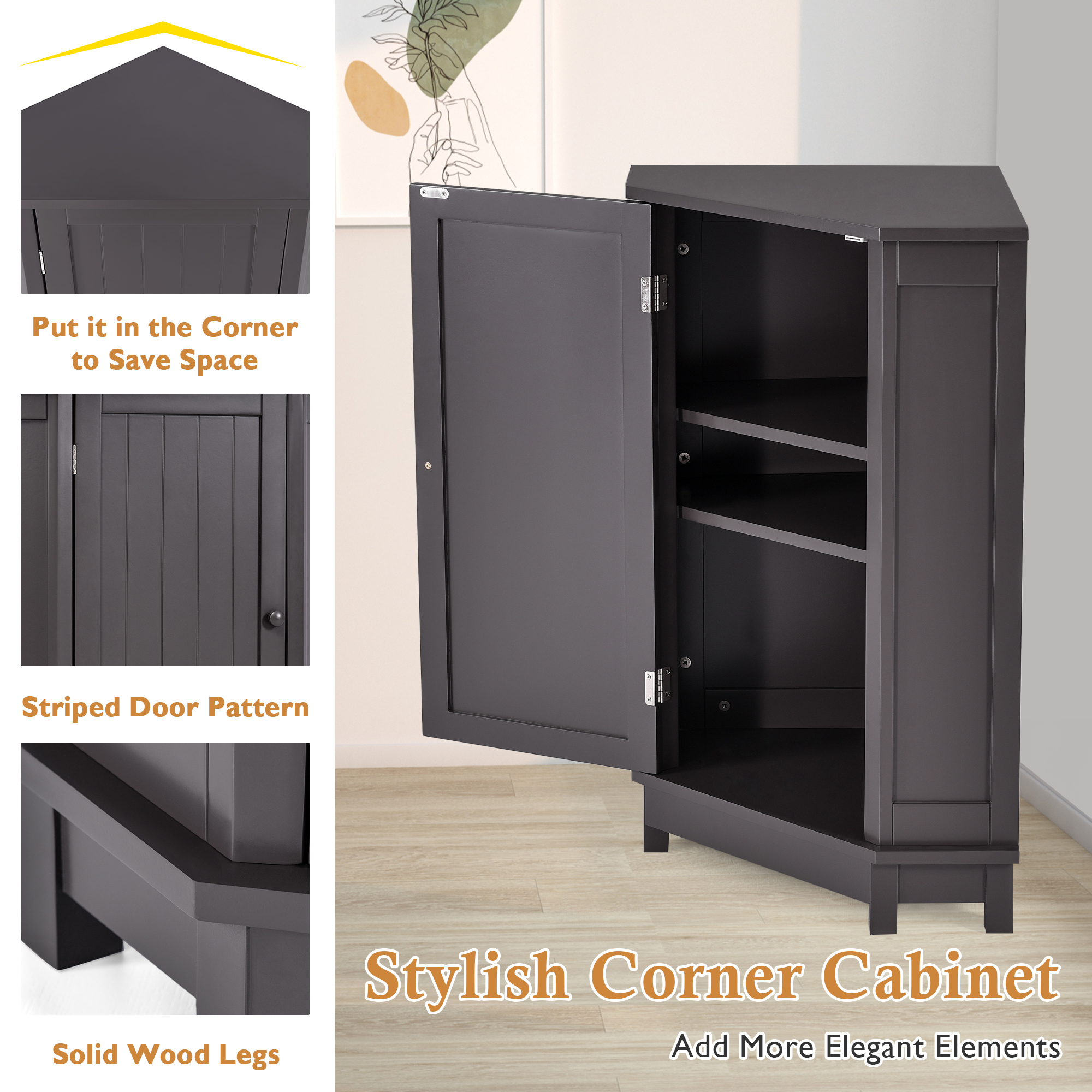 Bathroom Triangle Corner Storage Cabinet - WF291477AAD