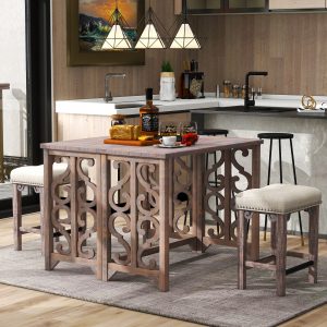 Retro Sytle 3-Piece Dining Table Set - ST000044AAE
