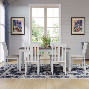 Retro Style 7-Piece Dining Table Set - ST000045AAK
