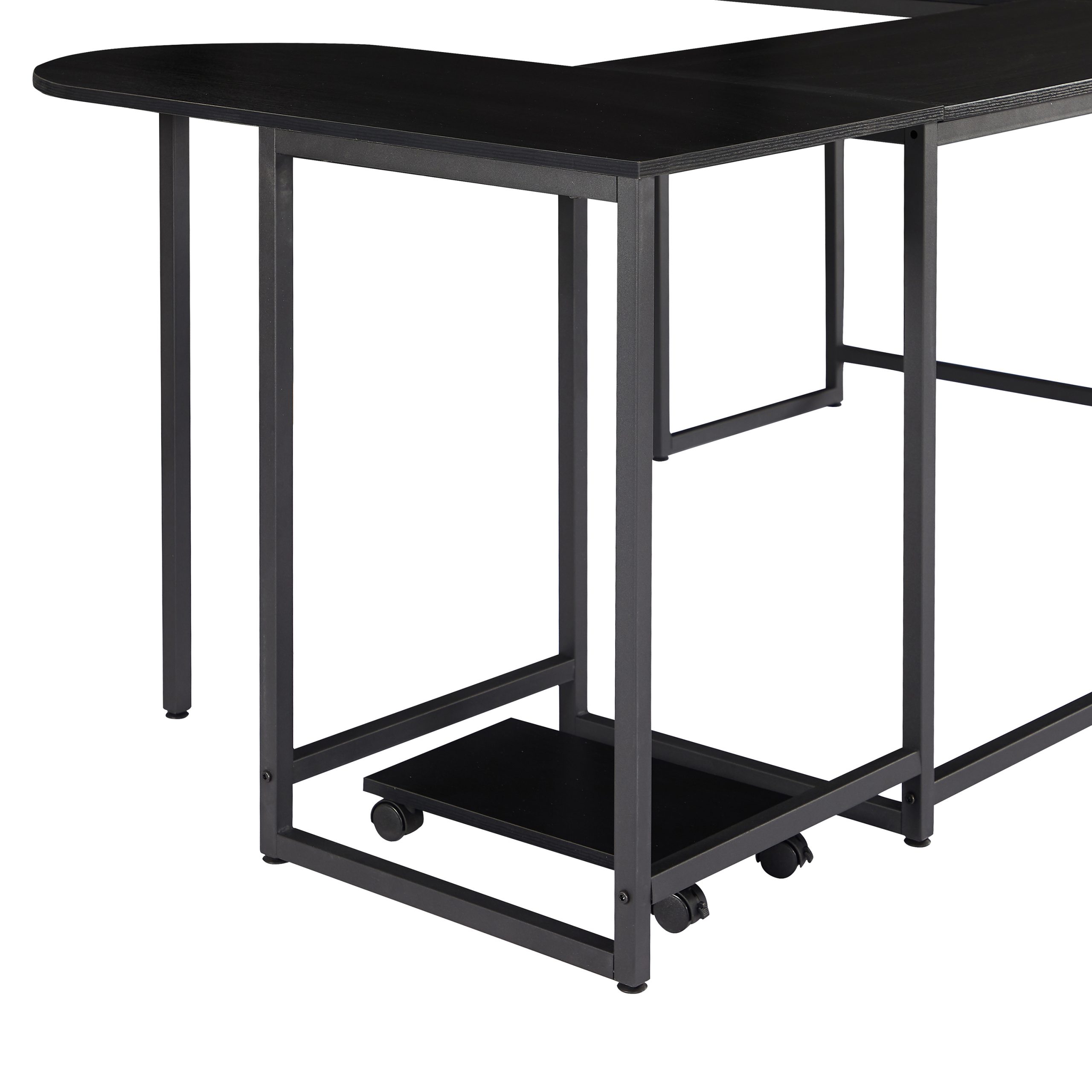 U-Shaped Industrial Corner Writing Desk with CPU Stand - WF295392AAB