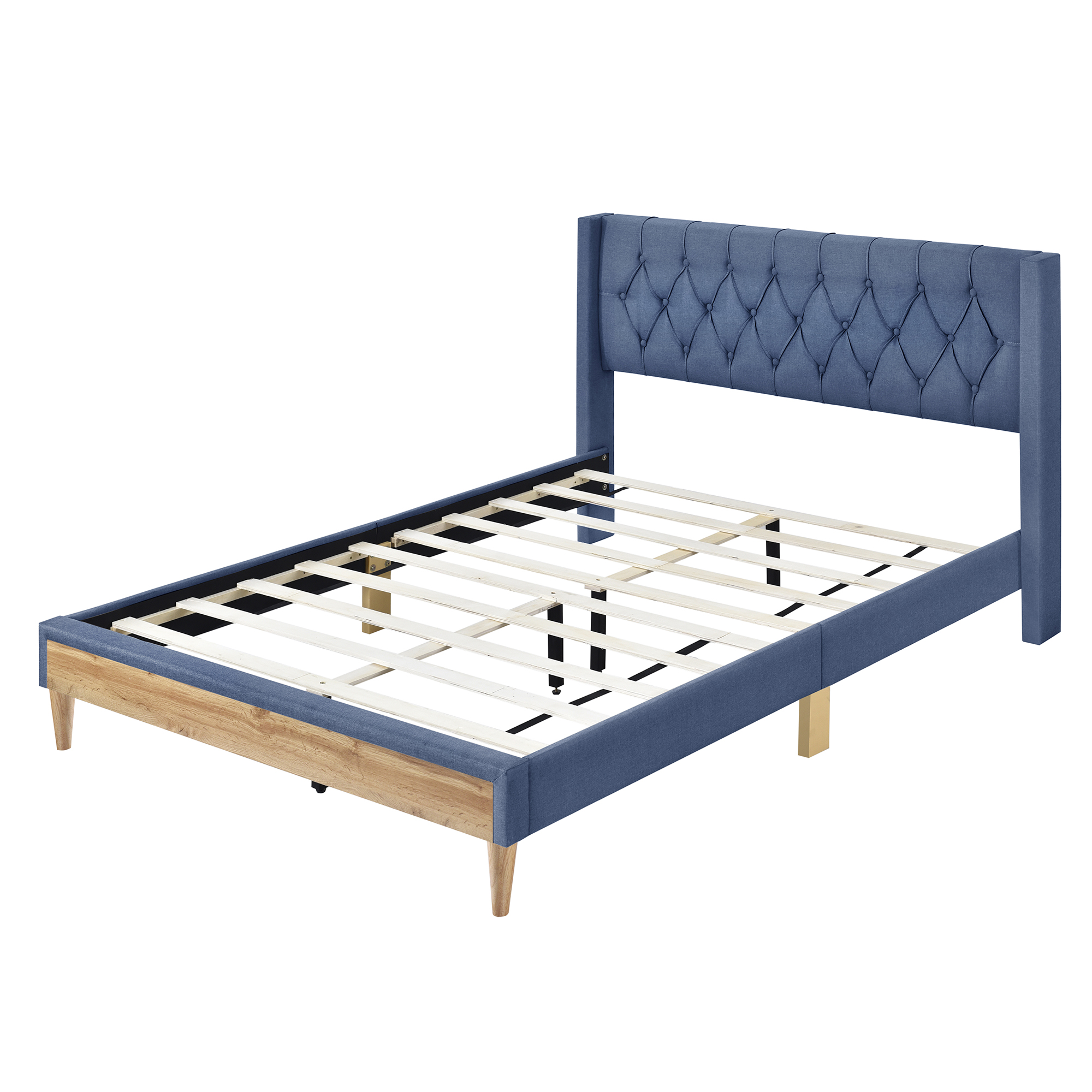 4-Pieces Bedroom Sets, Queen Size Platform Bed - HL000006AAC