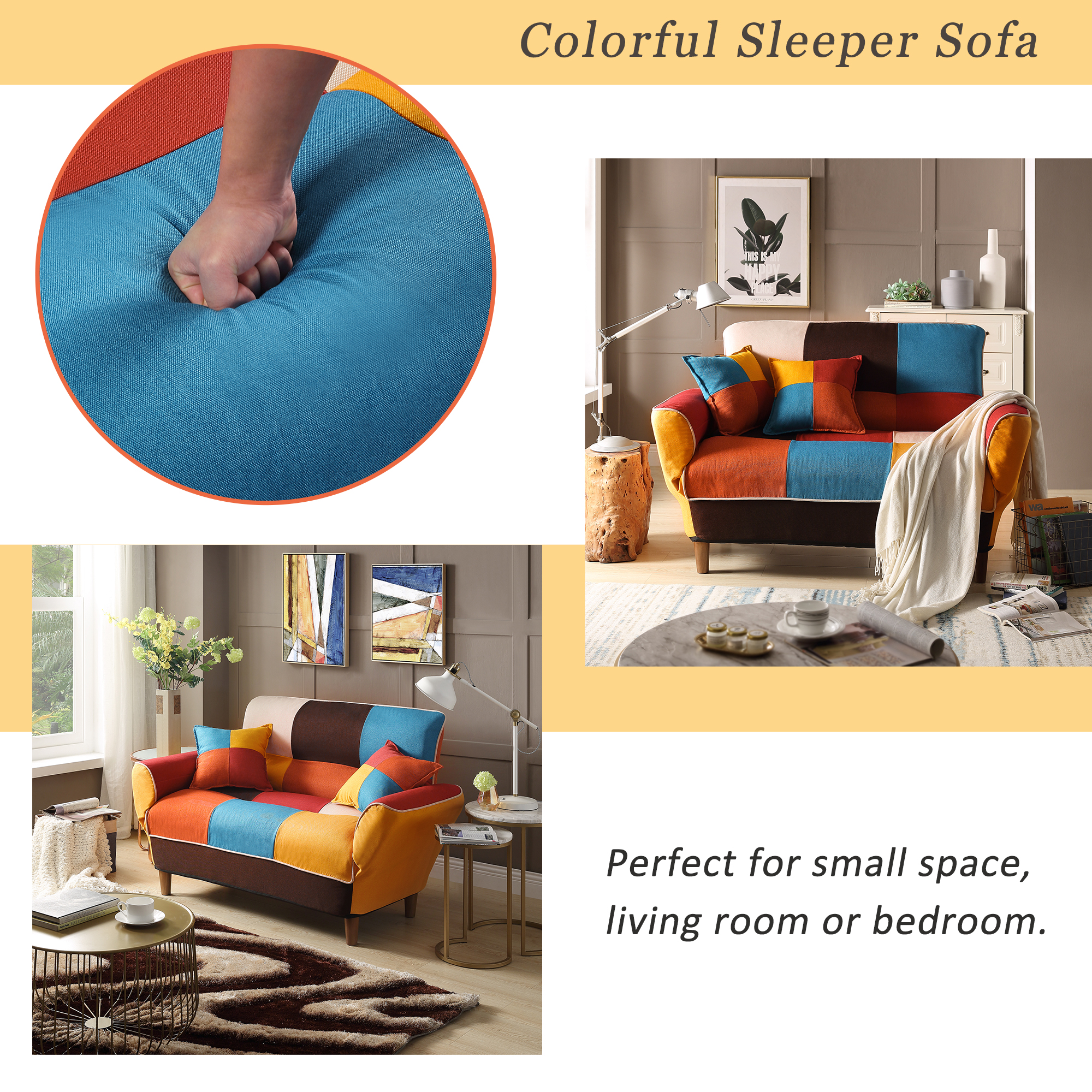 Colorful Sleeper Sofa for Small Space - WF296669ZAA