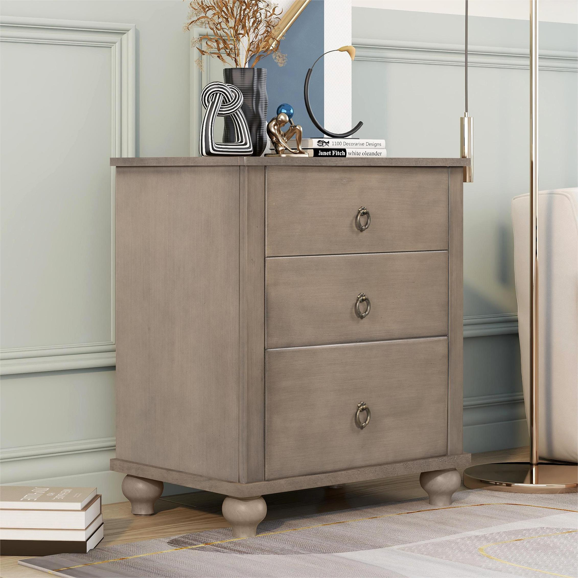 Chic Nightstand with 2 Drawers - WF289849AAD