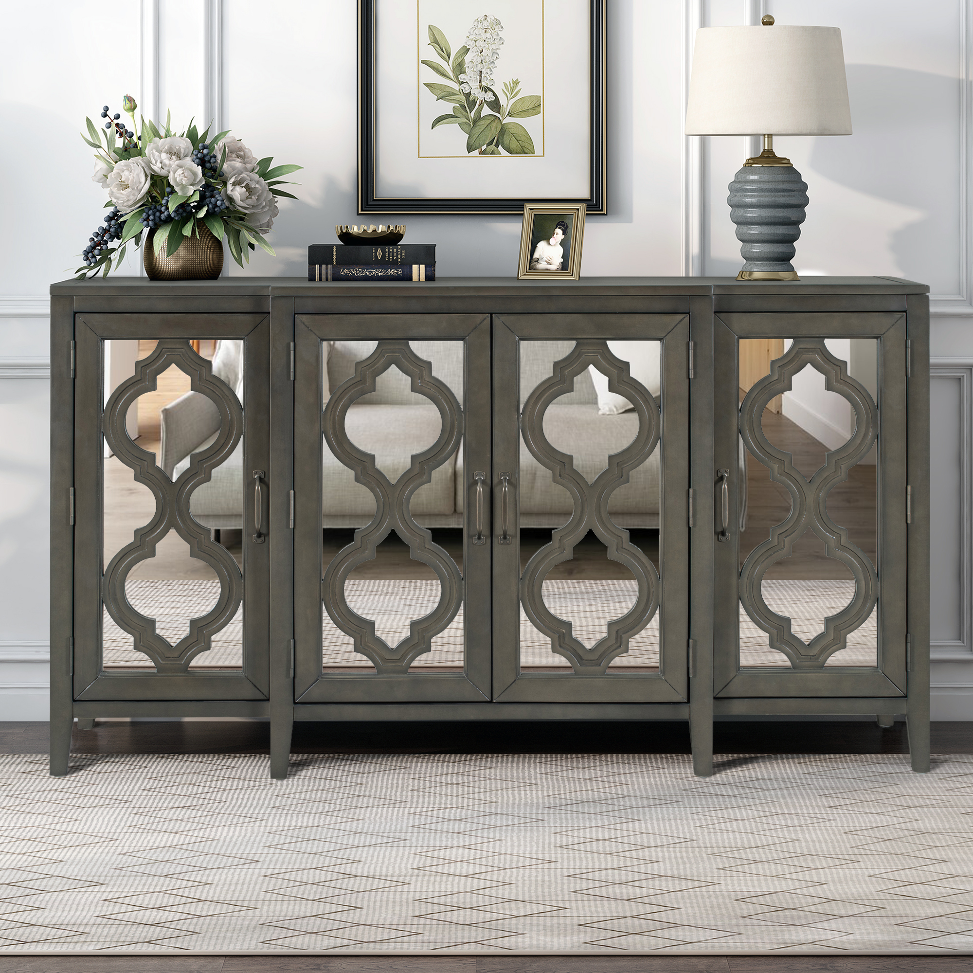 Modern Mirrored Console Table Sideboard - WF292929AAE