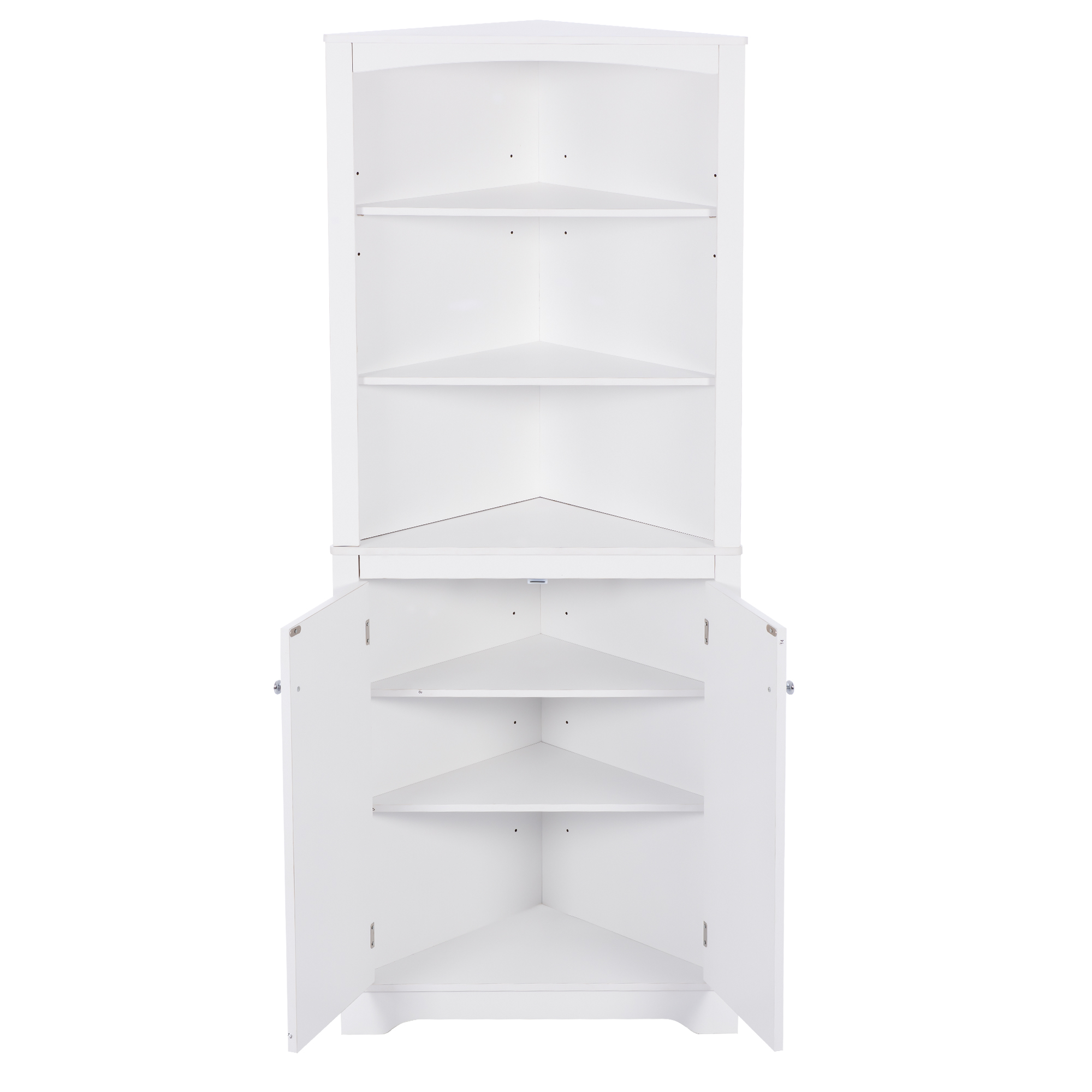White Bathroom Storage Corner Cabinet - WF295064AAK