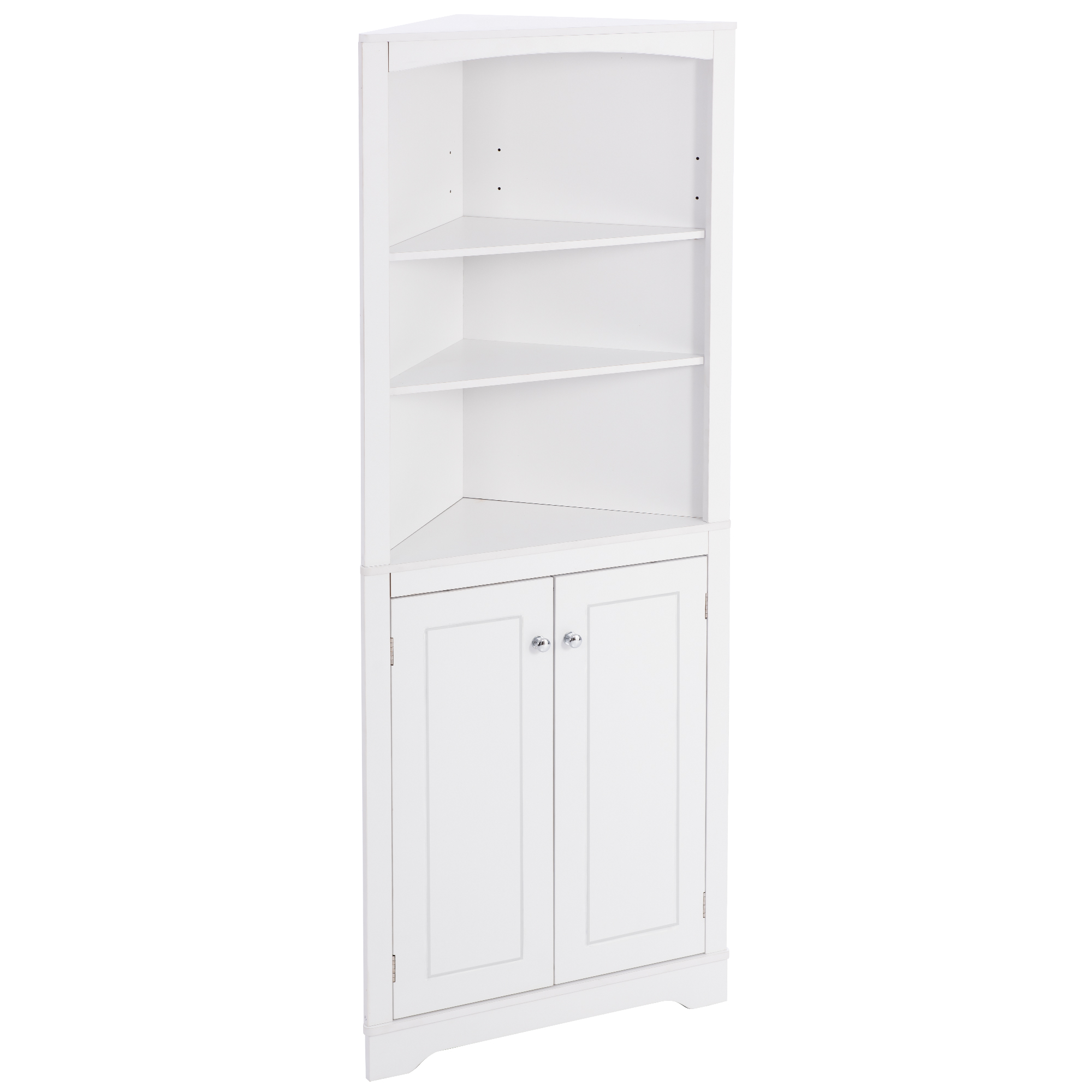 White Bathroom Storage Corner Cabinet - WF295064AAK