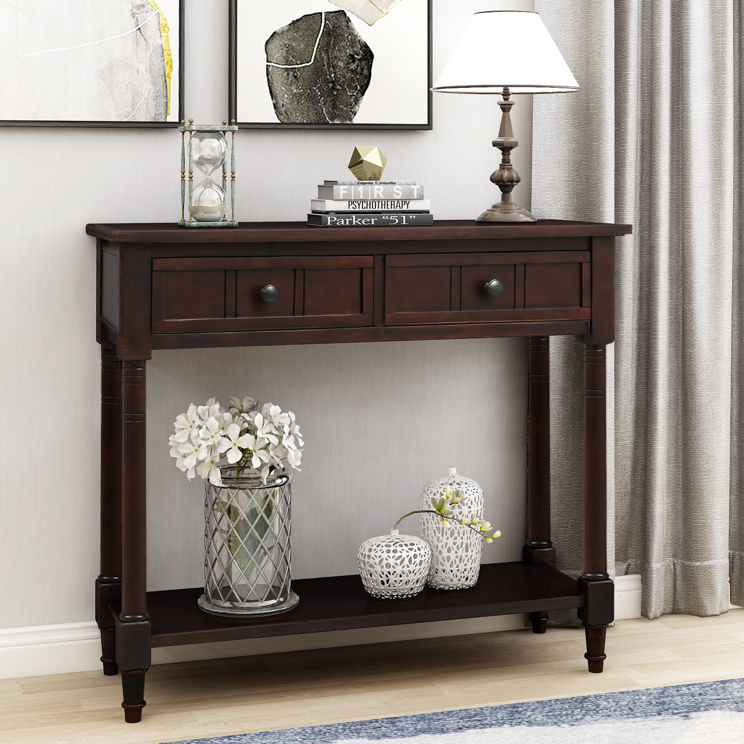 Traditional Design Daisy Series Console Table - WF191267AAB