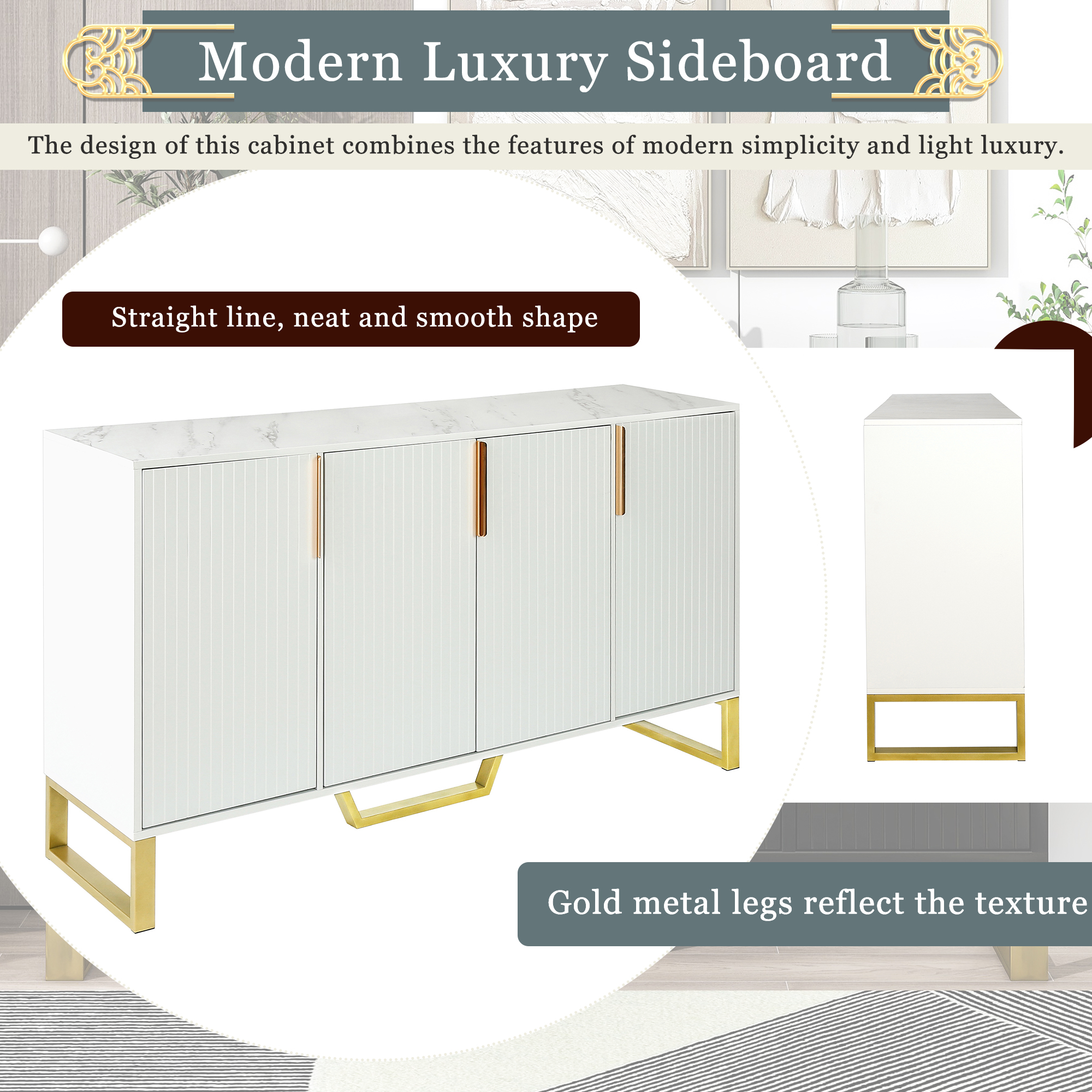 Modern Sideboard With Four Doors - WF295368AAK