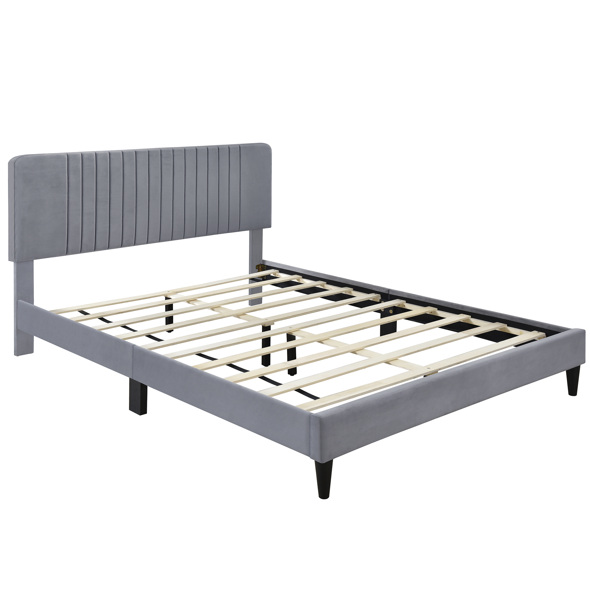 Queen Size Upholstered Platform Bed,No Box Spring Needed - WF294742AAE