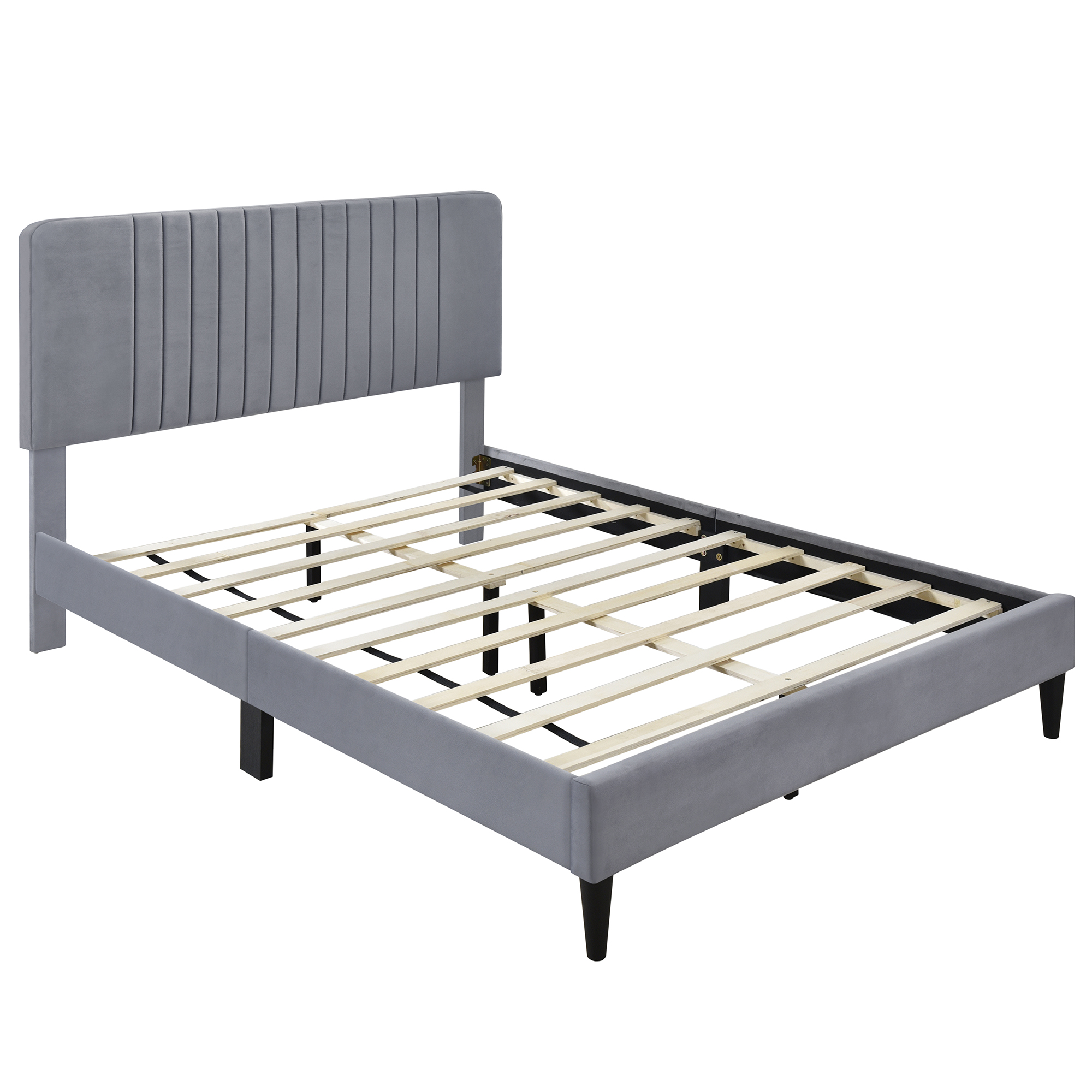 Full Size Upholstered Platform Bed, No Box Spring Needed - WF294741AAE