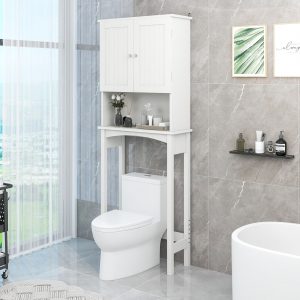 Over-The-Toilet Bathroom Cabinet With Shelf And Storage - WF294604AAK