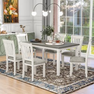 Neoclassical Style 7-Piece Dining Table Set - ST000017AAE