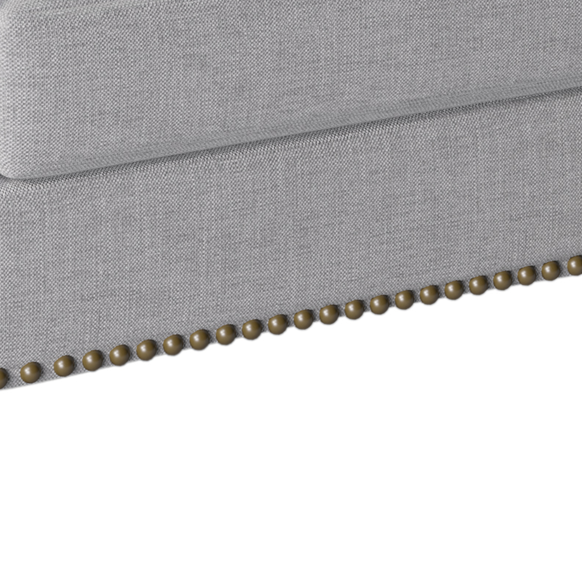 Classic Linen Armchair With Bronze Nailhead Trim - WF298023AAE