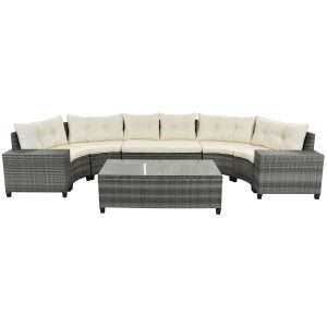 8-Pieces Outdoor Wicker Round Sofa Set - FG201215AAA