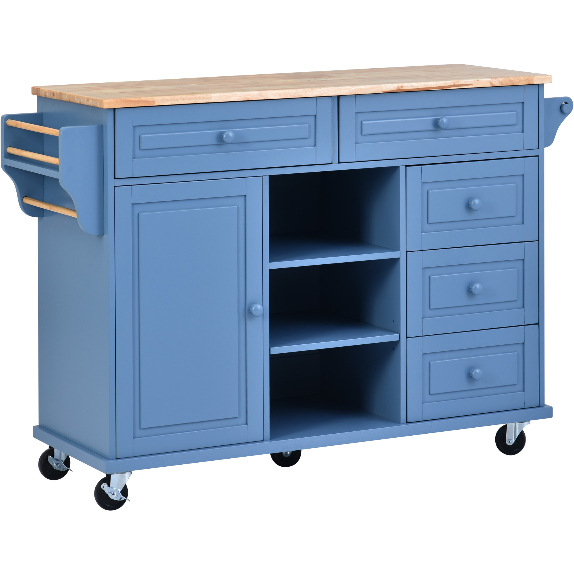 Rolling Mobile Kitchen Island With Storage And 5 Draws - WF297003AAG