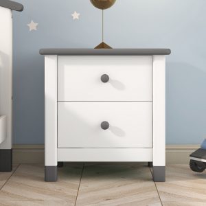 Wooden Nightstand with Two Drawers for Kids - WF297965AAK