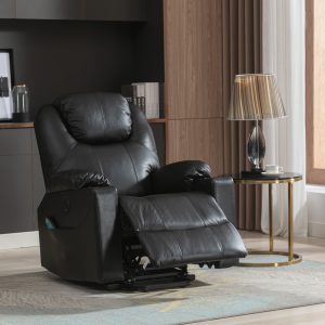 Leather Lift Recliner for Elderly with Massage and Heat W501S00063