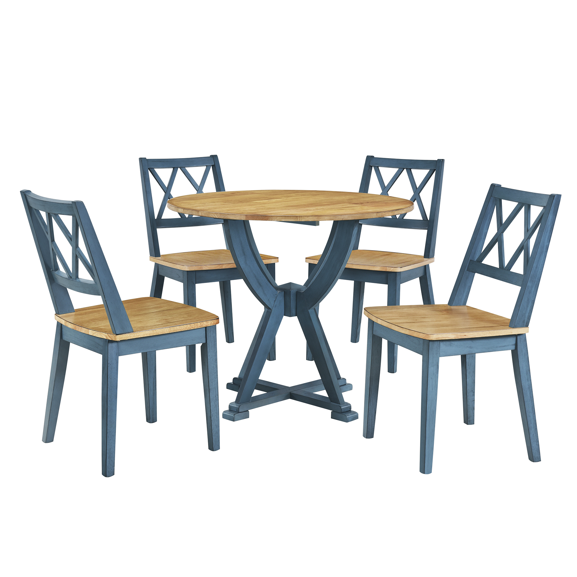 Mid-Century 5-Piece Round Dining Table Set - SH000251AAC