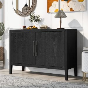 Wooden Cabinet with 2 Metal Handles and 2 Doors - WF299849AAB
