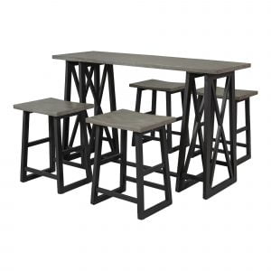Rustic Counter Height 5-Piece Dining Set - WF298233AAE