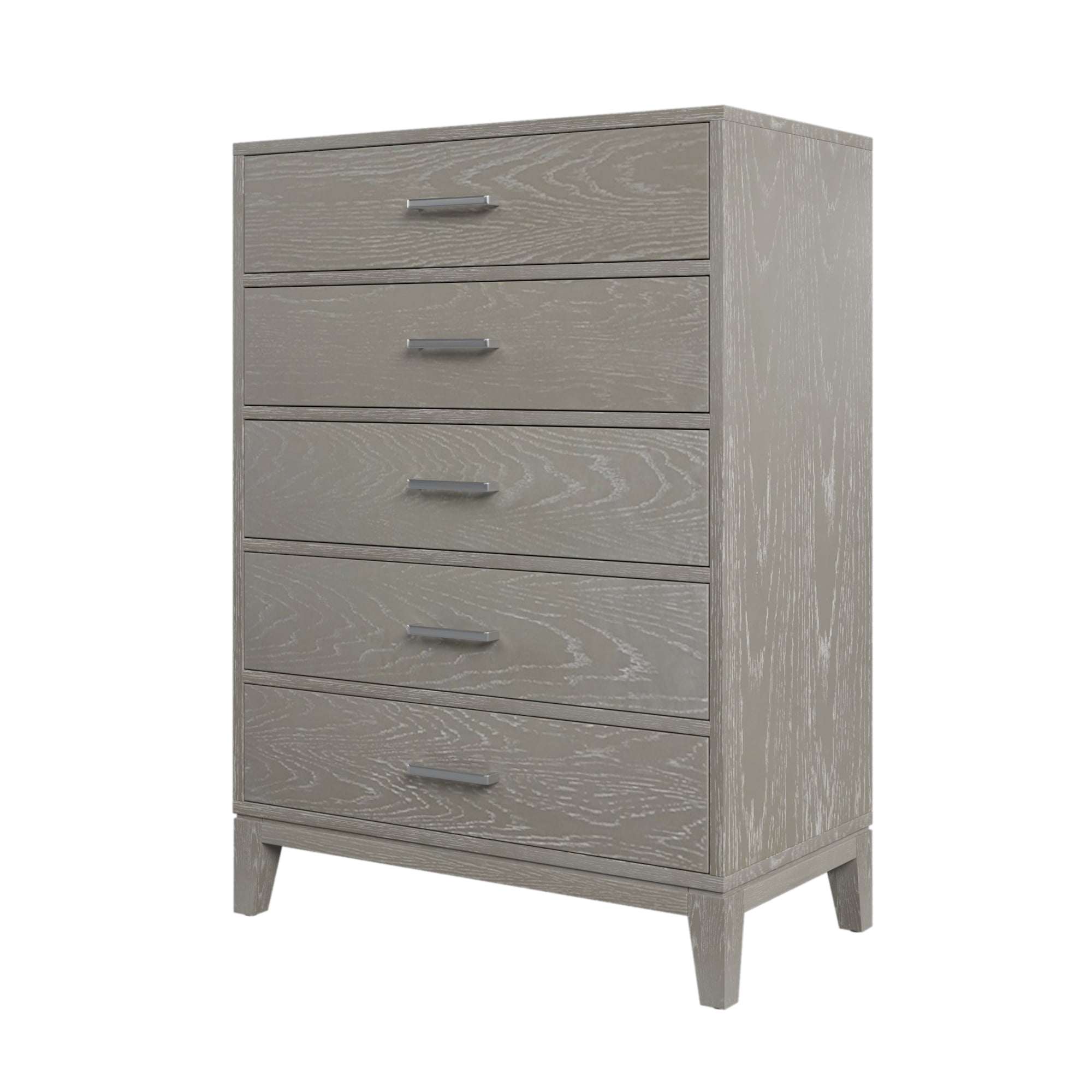 Modern Concise Style Grey Grain Five-Drawer Chest - WF300183AAE