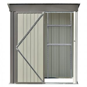 Patio 5ft X 3ft Metal Storage Shed With Adjustable Shelf And Lockable Doors - WF297849AAE