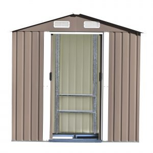 Patio 6ft X 4ft Metal Storage Shed With Adjustable Shelf And Lockable Doors - SH000295AAD