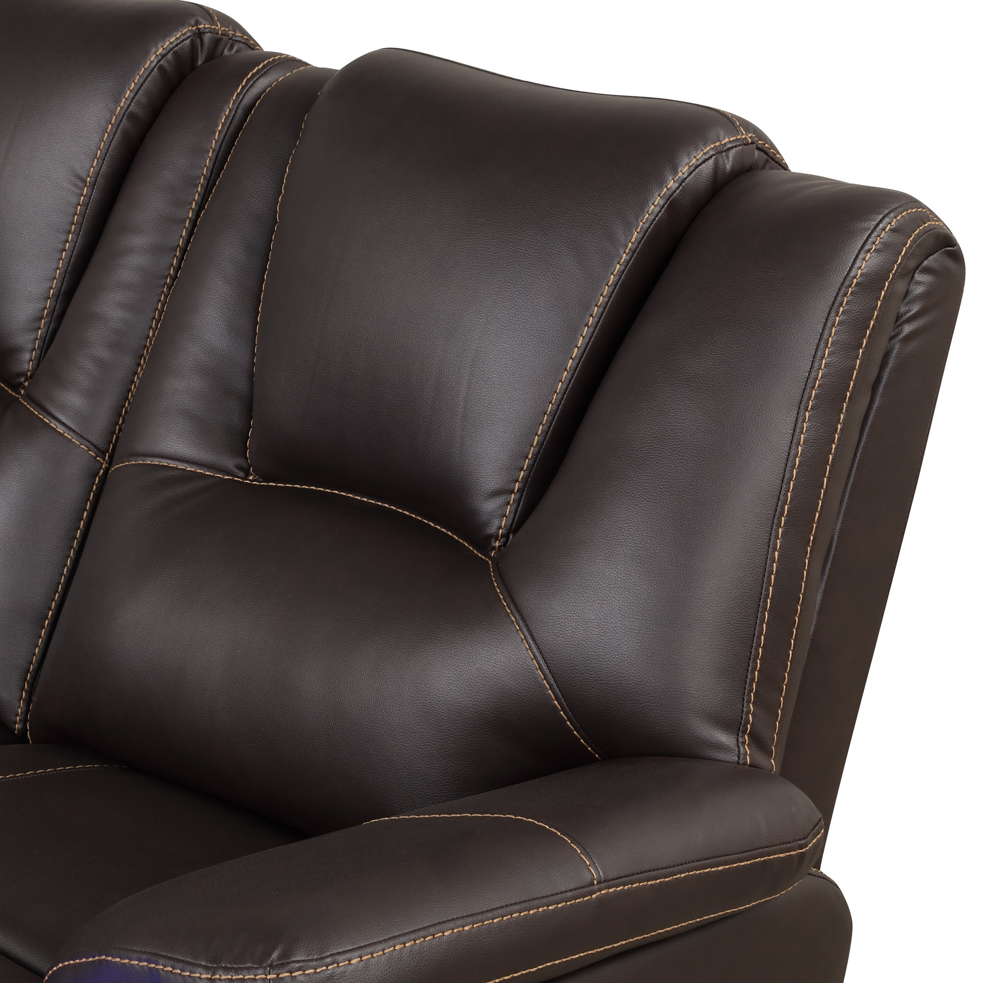 Modern Faux Leather Manual Reclining With Center Console - SG000730AAD