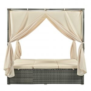 Adjustable Sun Bed With Curtain - WY000312AAA