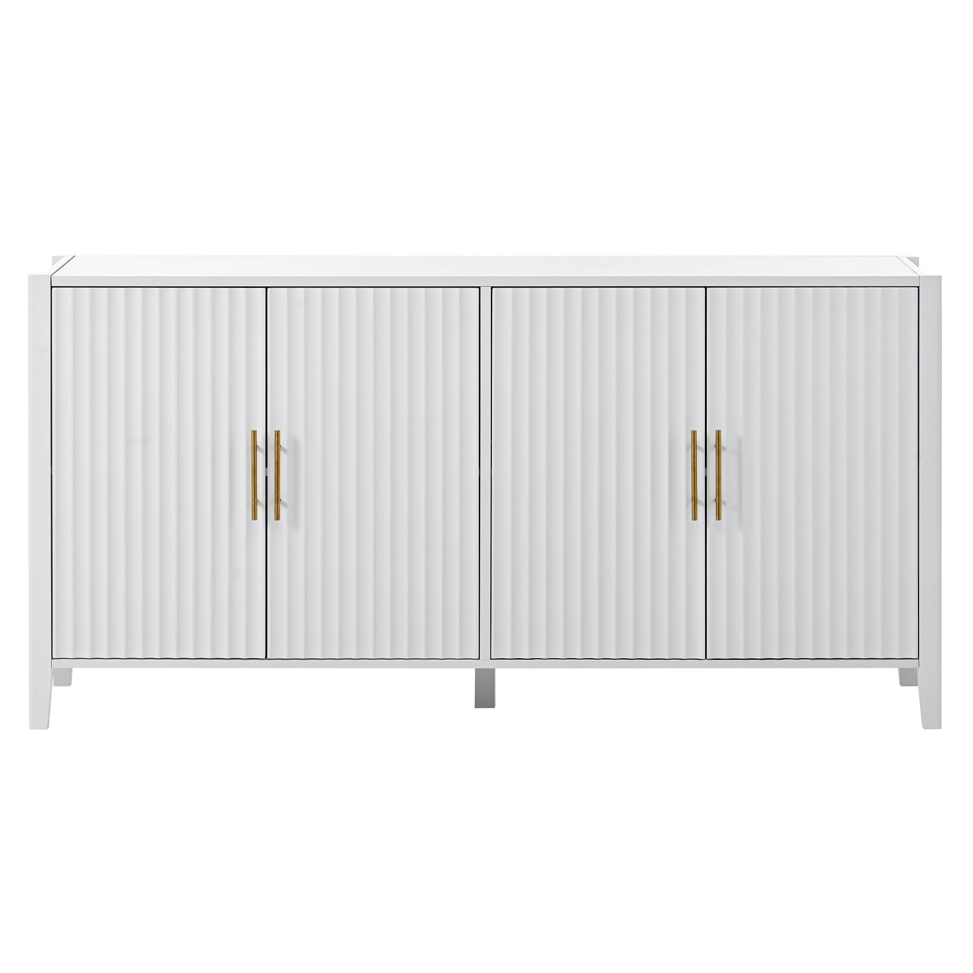 Wooden Storage Cabinet With Metal Handles - WF300428AAK