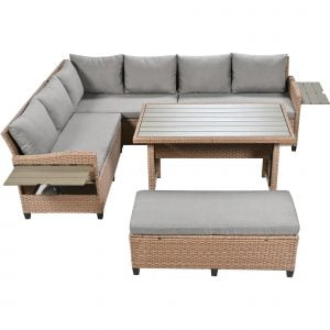 5-Piece Outdoor Patio Rattan Sofa Set - SP100006AAD
