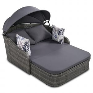 79.9" Outdoor Sunbed With Adjustable Canopy - FG201223AAE