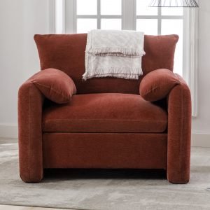 Modern Style Chenille Oversized Armchair - BS303523AAR
