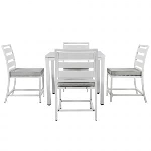 Outdoor Metal Four-Person Dining Table Set - WY000334AAK