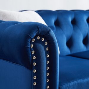 Sofa Chair With Button And Copper Nail On Arms And Back - W48733226