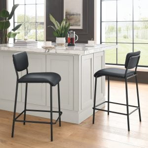 PU Faux Leather Counter Stools Set of 2 - W48747778